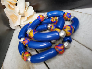 Bamboo bracelet - Blue