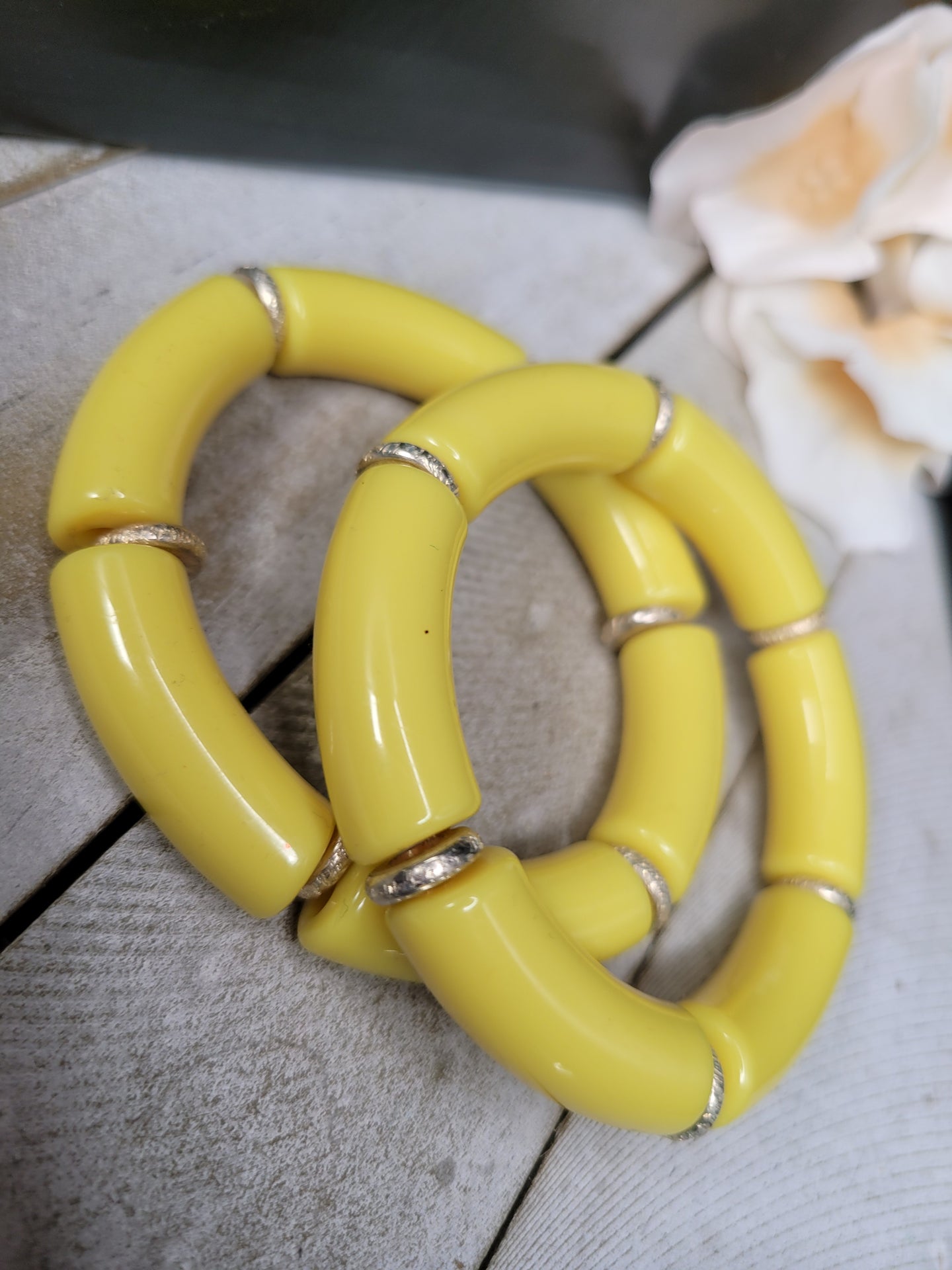 Bamboo bracelet - Yellow