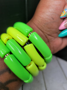Bamboo bracelet - Neon