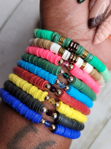 Heishi bracelets